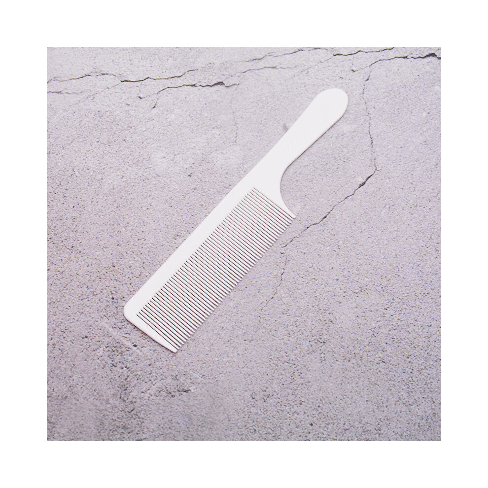 (Peigne blanc) Peigne de coupe de cheveux professionnel Peigne de coupe à tête plate antistatique avec