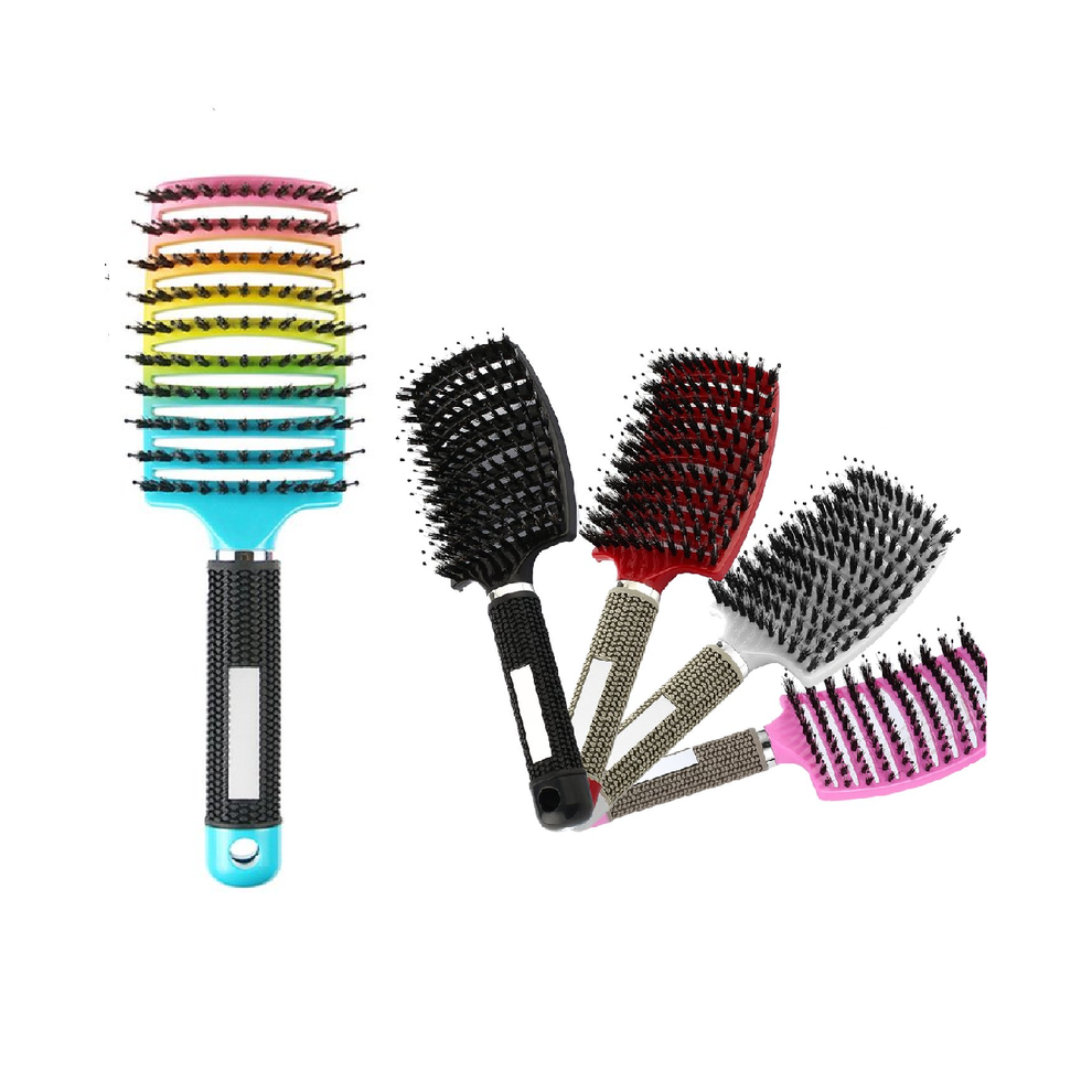 Orange (Orange) Women's Hair Scalp Massage Comb Bristles Nylon Hair Brush Wet Curly Eyebrow
