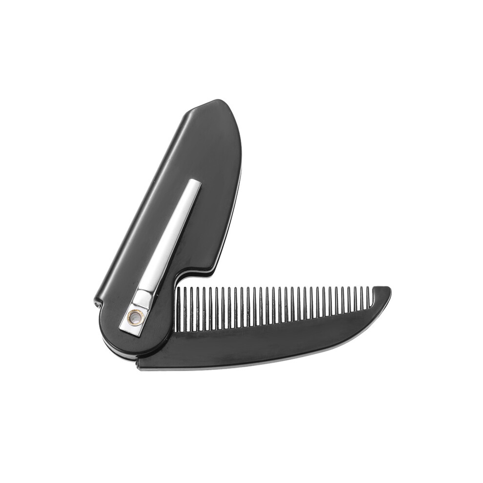 (3)1pc Men's Beard Styling Comb Stainless Steel Folding Comb Anti-Static Mustache Comb