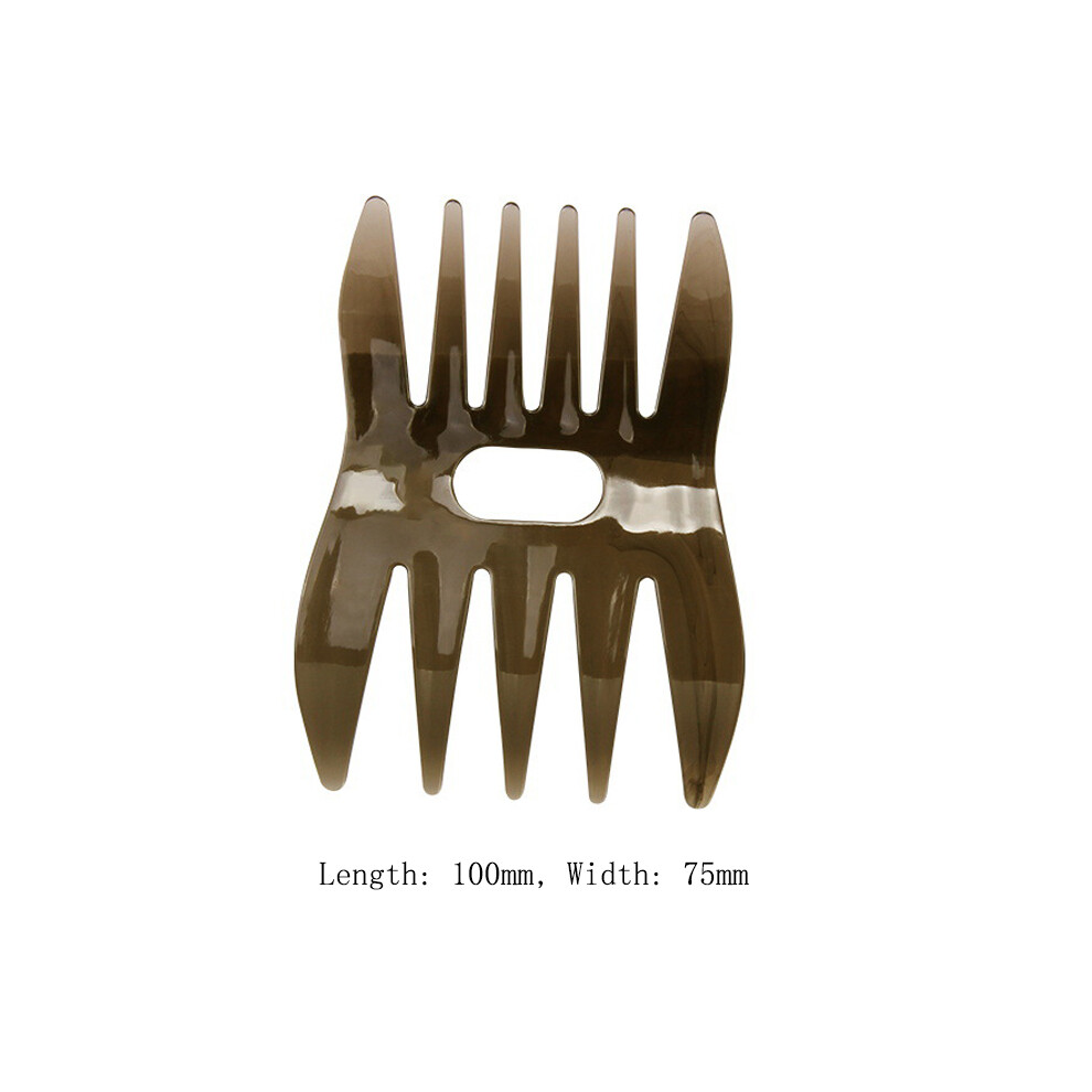 (Auburn)New Wide Teeth Men's Comb Hair Brush Fork Comb Men's Beard Hairdressing Brush Barber