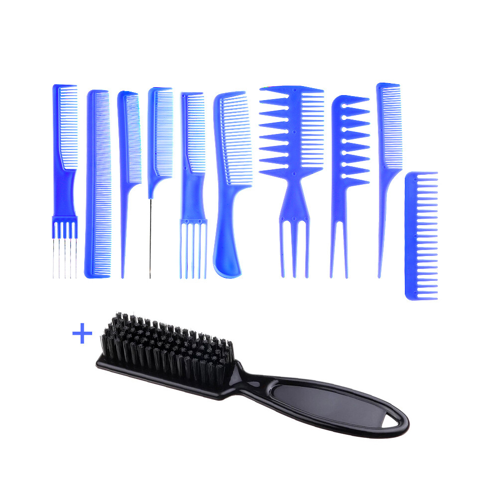 Blue ( - 5Pcs) Styling Comb Set Portable Antistatic Hair Salon Hair Comb Hair Detangling Comb Makeup
