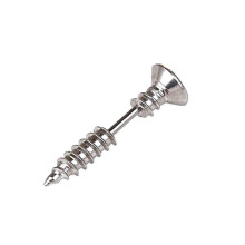 (Silver, One size) 1 Pair Unisex Screw Stud Prank Titanium Steel Screw Piercing Stud Personalized Stainless Steel Earrings Hypoallergenic Ear Stud