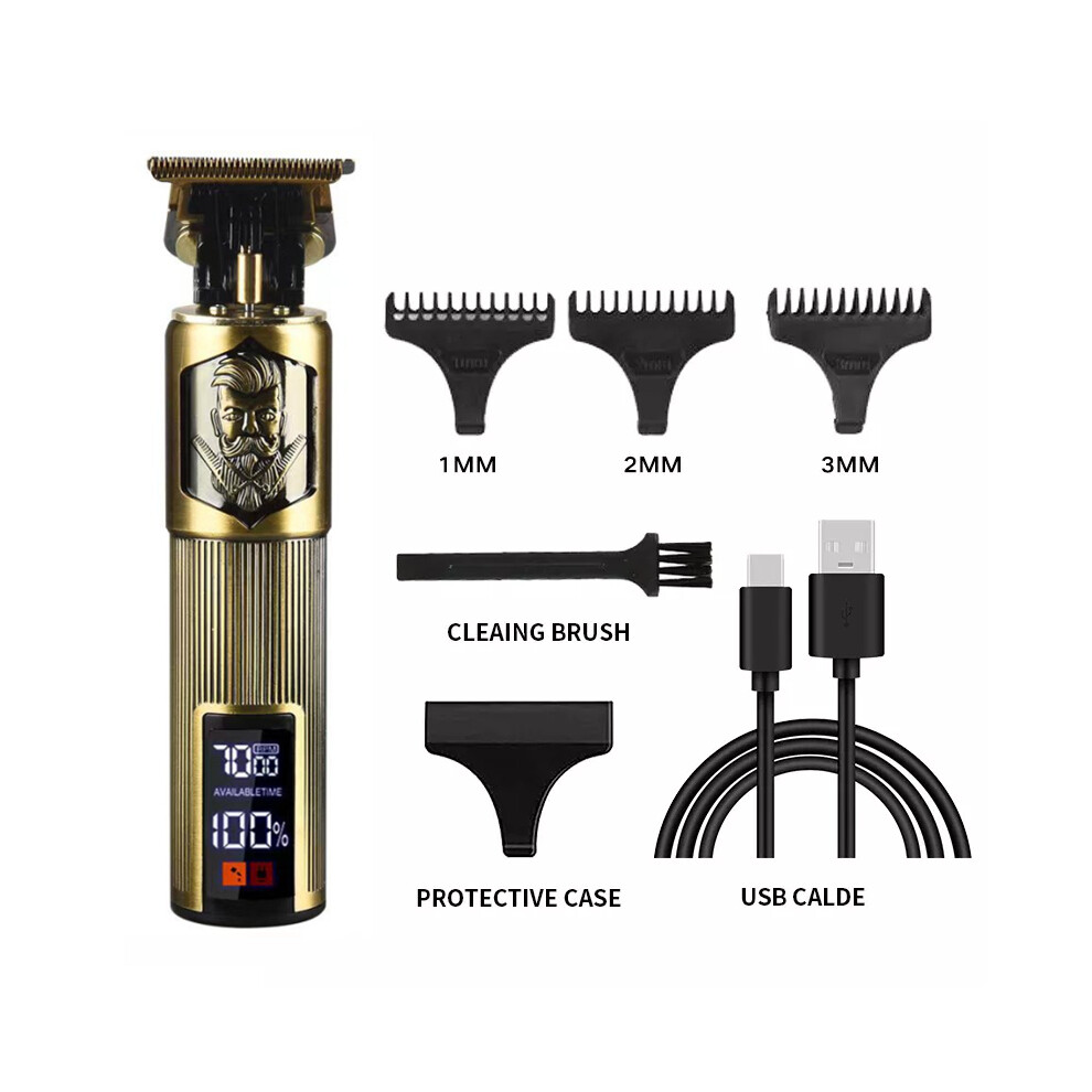 (LCD metal barber) All Metal Vintage T9 machine Women's hair clipper Hairdresser Professional hair clipper