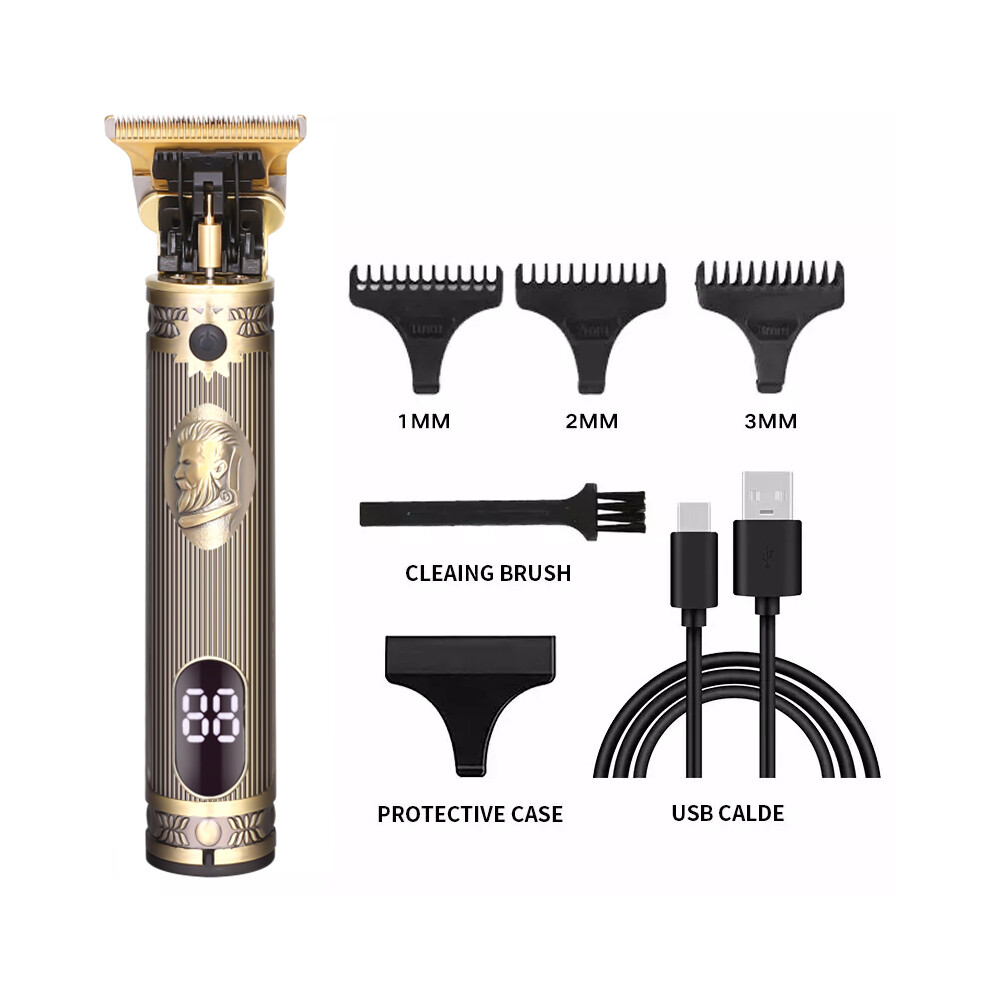 (LCD Metal jazz)All Metal Vintage T9 Machine Women's Hair Clipper Hairdresser Professional hair clipper