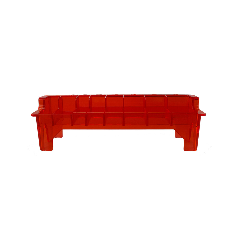 Red (Red)Barber Clipper Limit Comb Storage Box 8 Clips Universal Limit Comb Guide Rack Holder