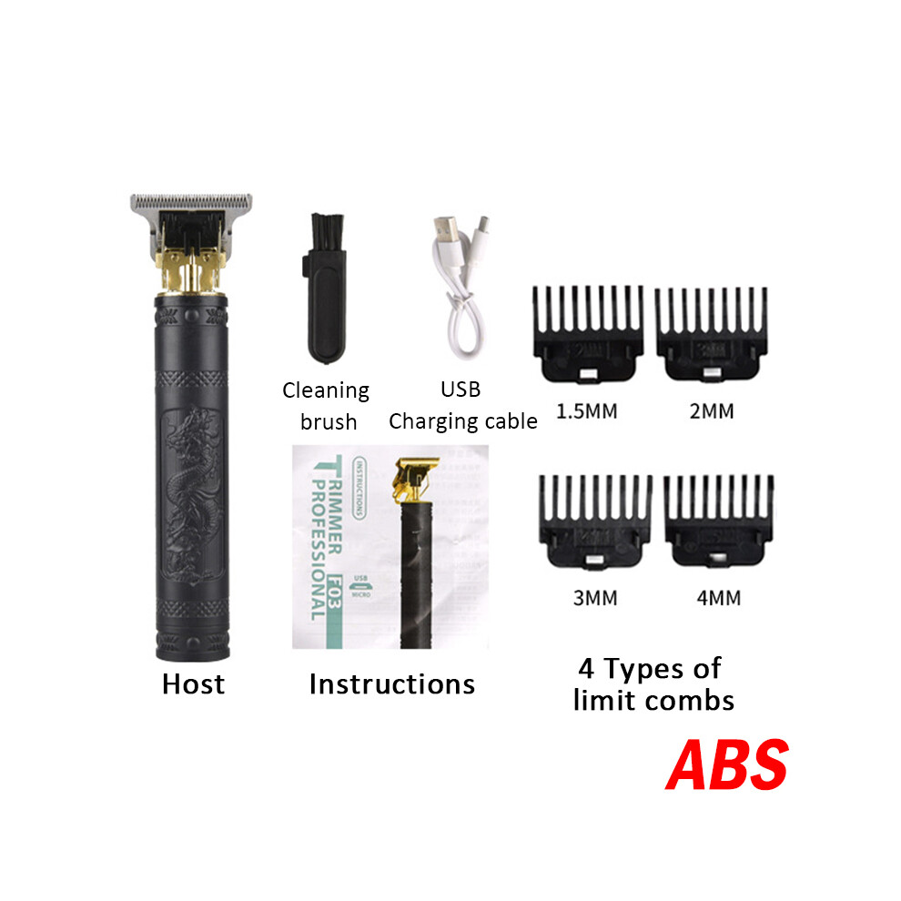 Black ( Dragon)Large Screen Digital Display Electric Clippers Hair Salons Use Oil Tips