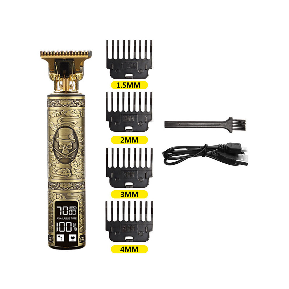 (Skeleton display) Large screen digital display Electric clippers Hair salons use oil tips for waterproof