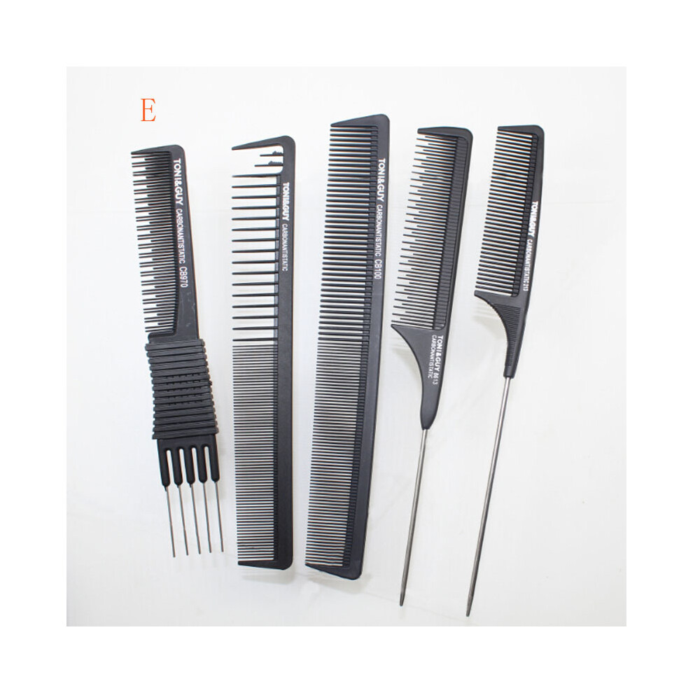 (E) Barber comb made of carbon material 6 pcs/lot Carbon Plain comb Heat resistant and antistatic, Pro