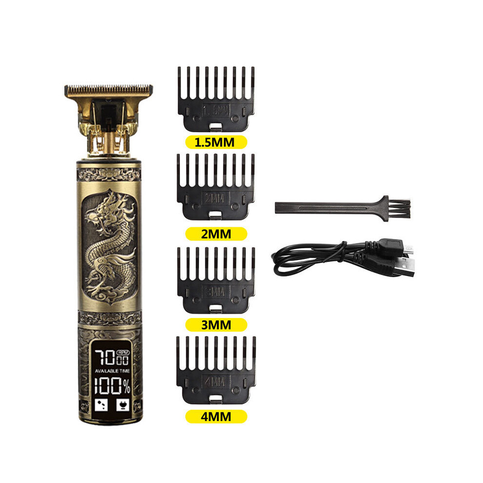 (Dragon display) Large screen digital display Electric clippers Hair salons use oil tips waterproof