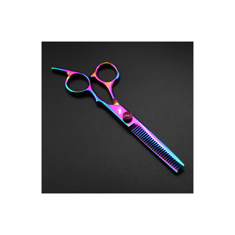 (Rainbow Thinning)6 Inch Hair Scissors Hair Thinning Cutting Clippers Barber Scissors Hair Clippers