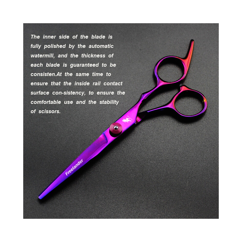 Purple ( Cut) 6 Inch Hair Scissors Hair Thinning Cutting Shears Barber Scissors Hair Clippers