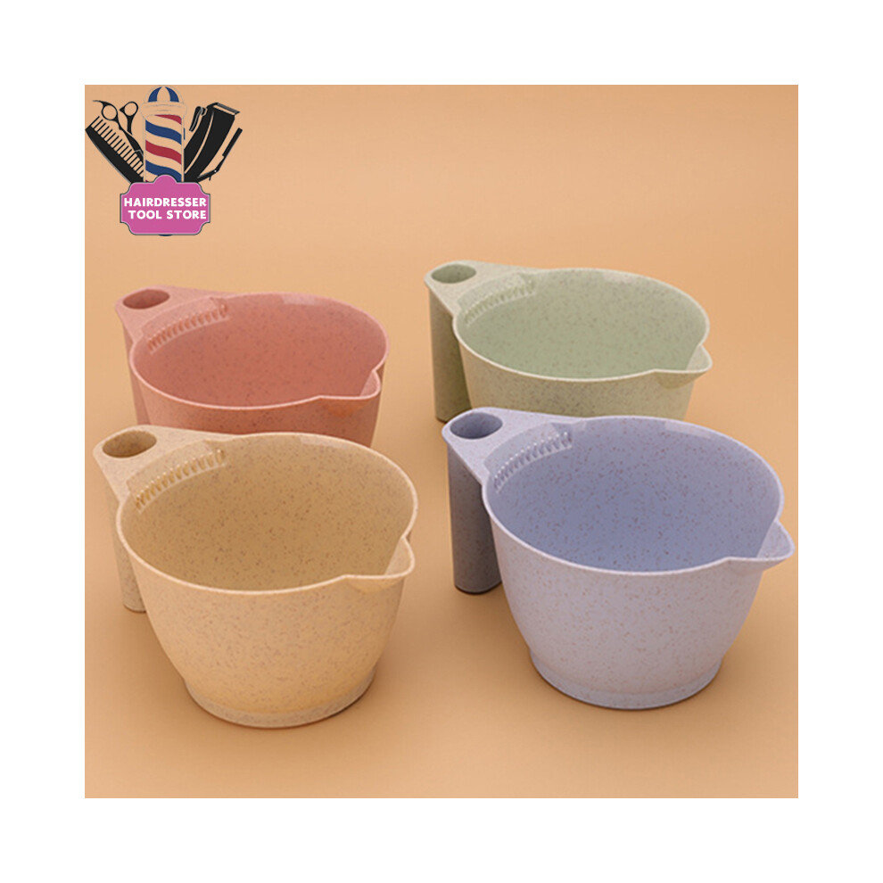 Blue,Cream (Blue) Hair Dye Bowl Wheat Straw Hair Salon Dye Cream Bowls Professional Hair Dye