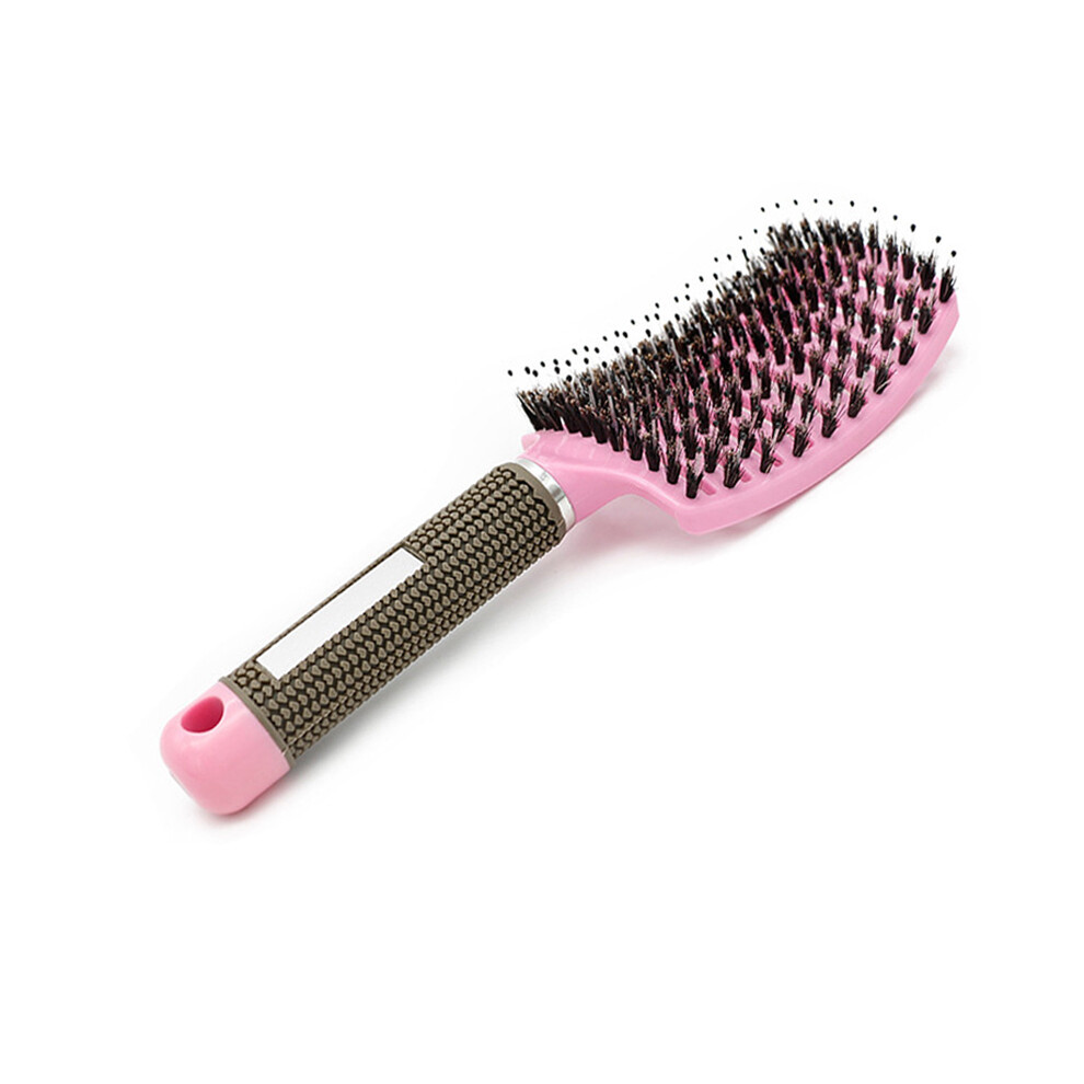 Pink ( 01)Pop Brush Brosse Detachable Hair Brush Women's Nylon Scalp Massage Comb Wet