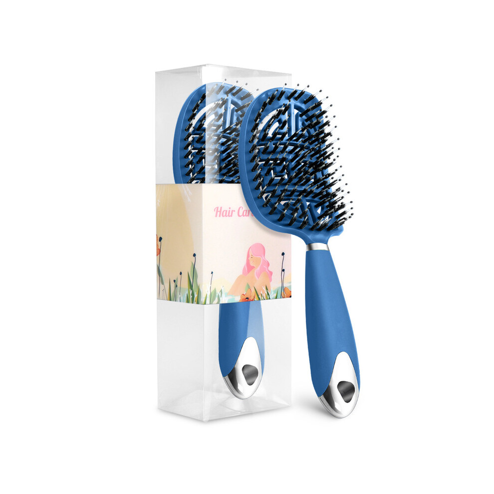 Blue ( 02)Pop Brush Brosse Detachable Hair Brush Women's Nylon Scalp Massage Comb Wet Curly Hair Brush