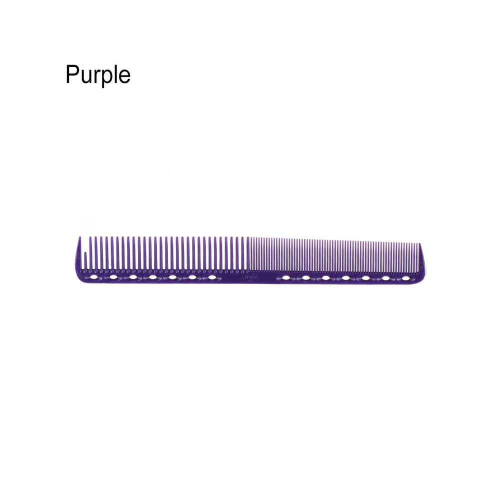 (Purple) 1pc Detachable Hairbrush Colorful Plastic Haircut Barber Comb Professional Antistatic