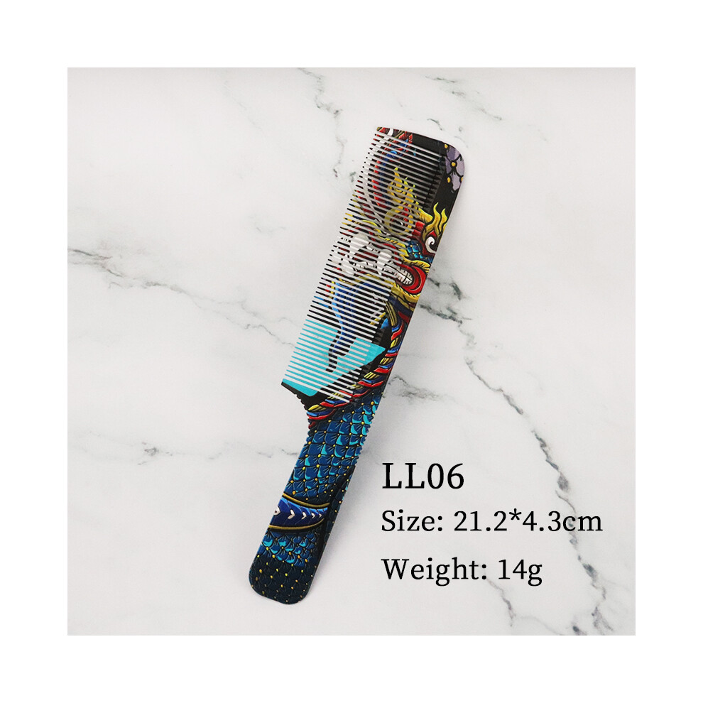 (LL06)32 Style Personality Barber Haircut Comb Pro Salon Hair Styling Flat Top Pointy Tail
