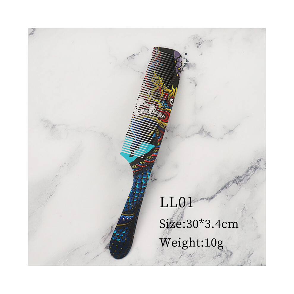 (LL01)32 Style Personality Barber Haircut Comb Pro Salon Hair Styling Flat Top Pointy Tail