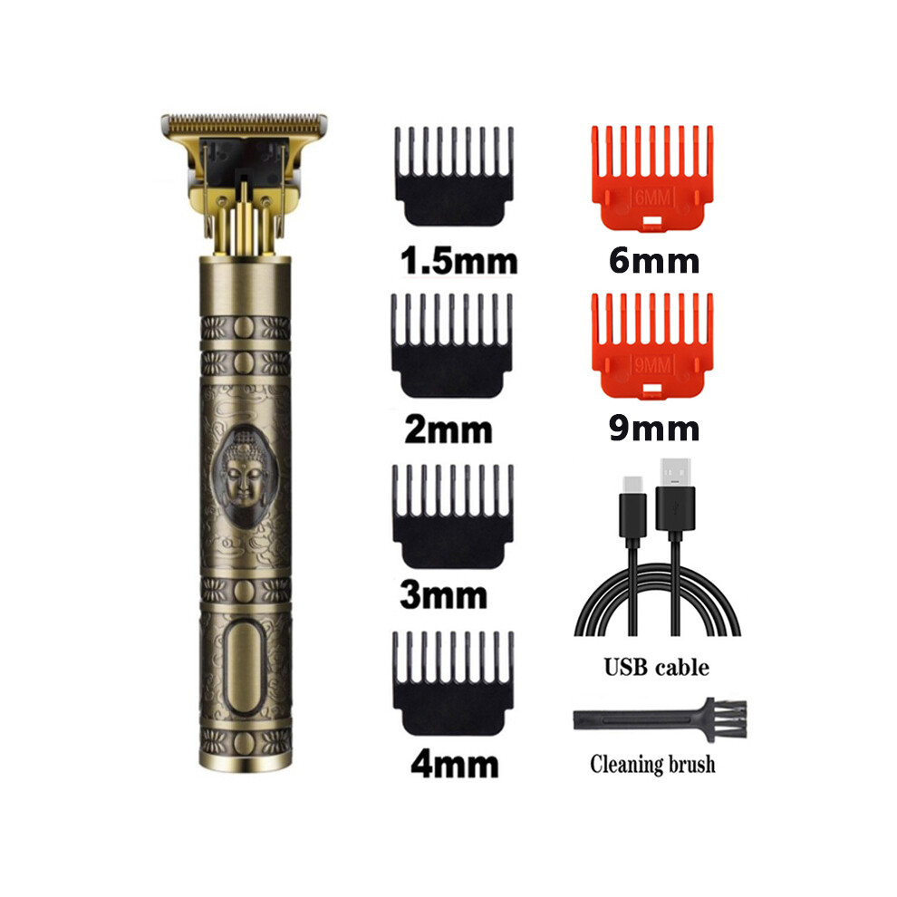 (5)2022 T9 hair clipper barber hair clipper cordless hair clipper beard trimmer shaver
