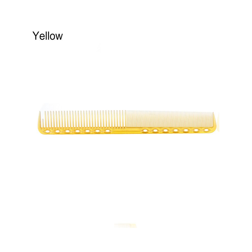 (Yellow) 1pc Detachable Hairbrush Colorful Plastic Haircut Barber Comb Professional Anti-Static