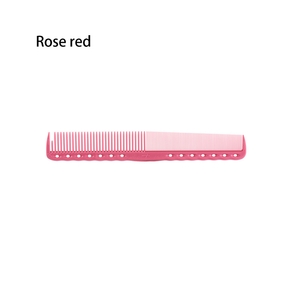 (Rose Red) 1pc Detachable Hairbrush Colorful Plastic Haircut Barber Comb Professional