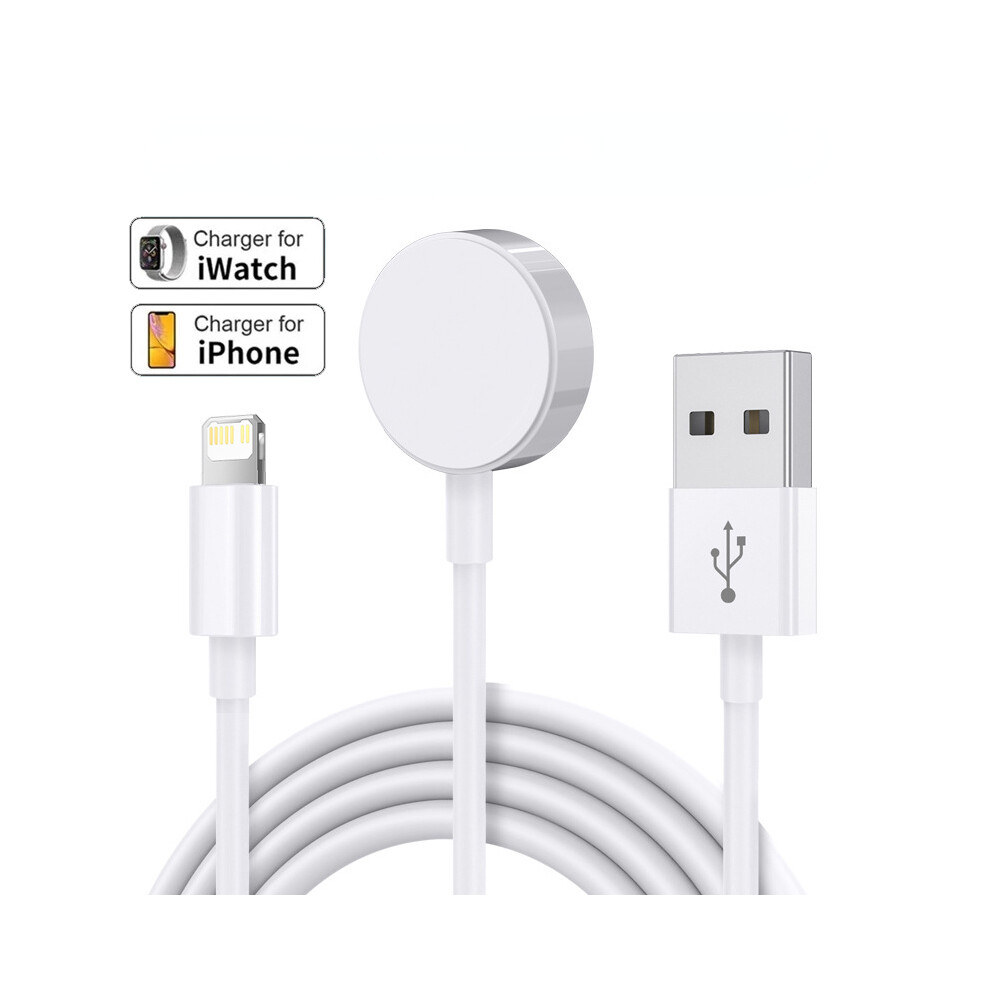 (2 In 1 Cable)Cable For Apple Iwatch Wireless Charger Watch 8 7 6 Se Charging For Iphone 14 9319708977837