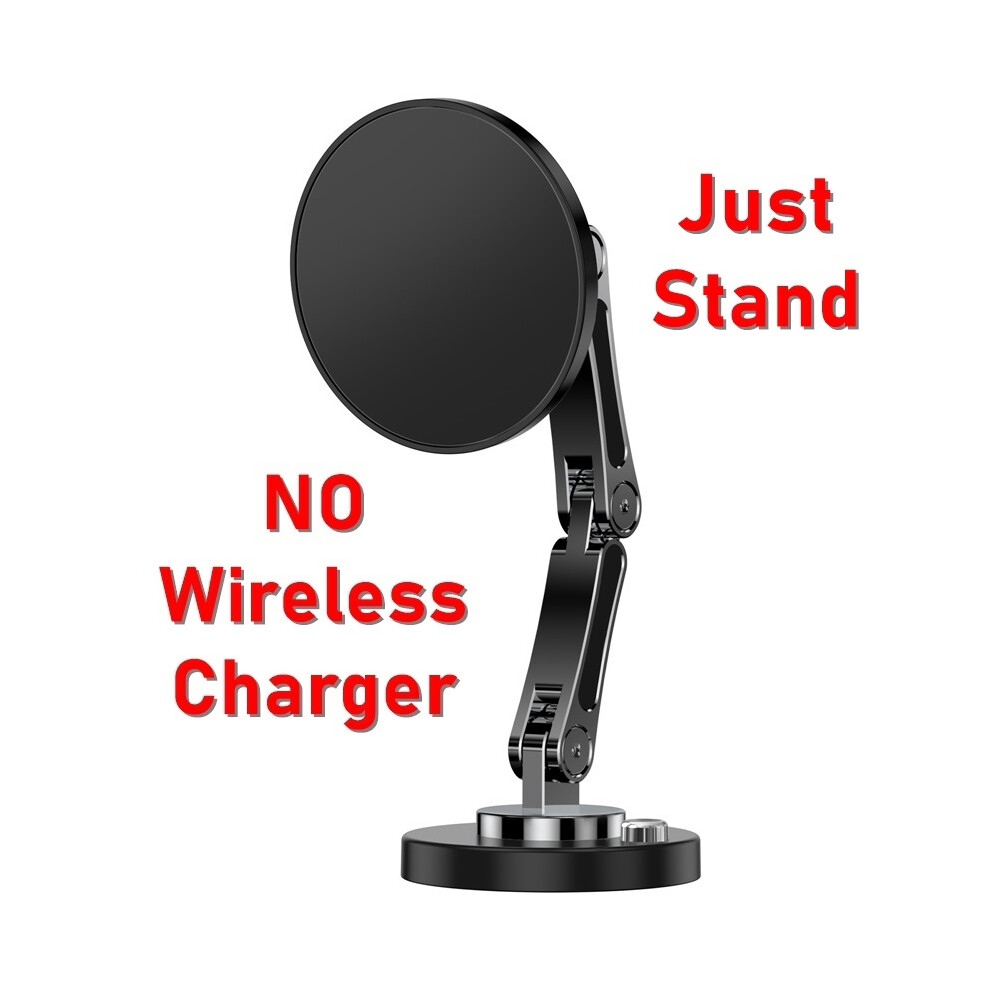 (No Wireless Charger) 15W Magnetic Wireless Car Charger 360 Rotating 2In1 Aluminum Alloy Folding 9319708978186