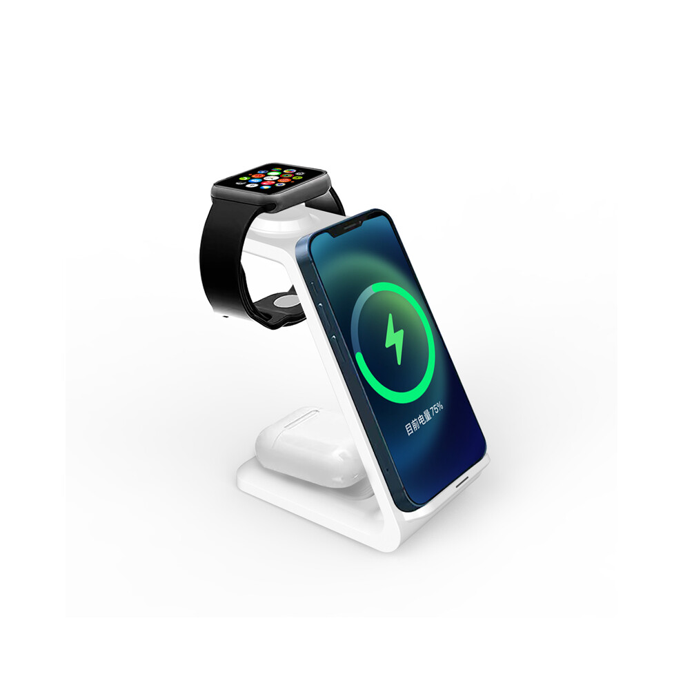 (White) 30W 3 In 1 Wireless Charging Stand Fast Charging Docking Station For Iphone 14 13 12 11 X Xr White 9319708978506