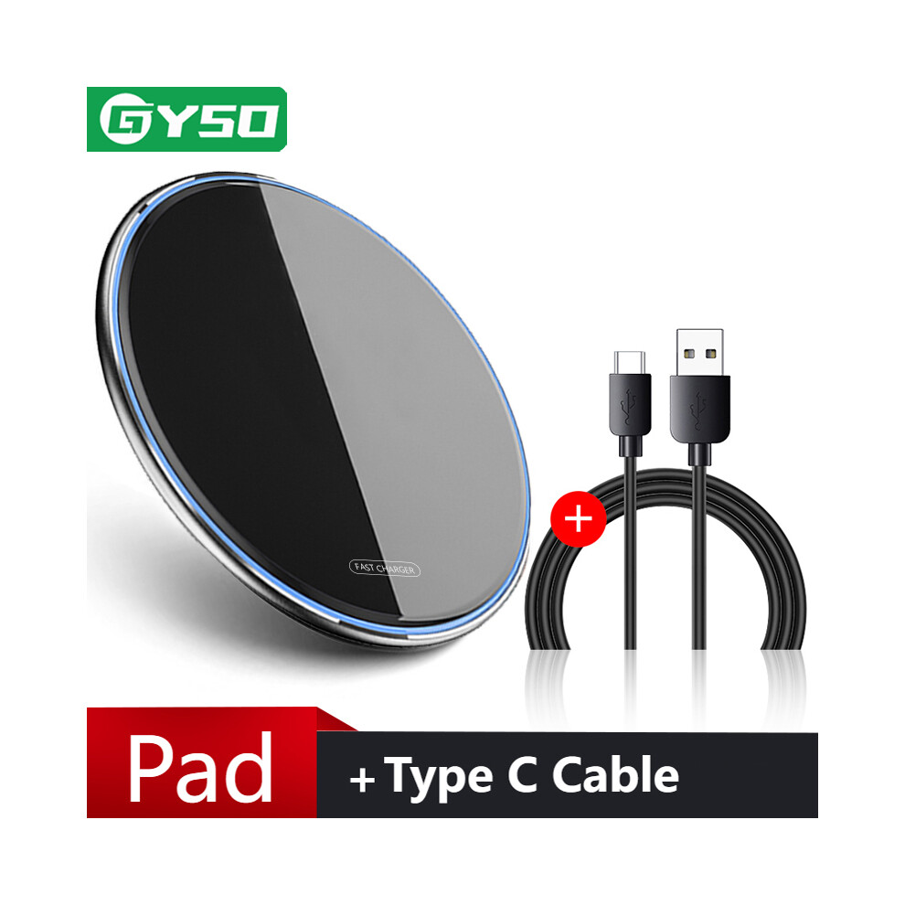 (Black) 15W Wireless Charging Pad for iPhone 14 13 12 11 Pro Max X Samsung S22 S21 OPPO Xiaomi Redmi-image-OPC-PH7Y7DR-NEW