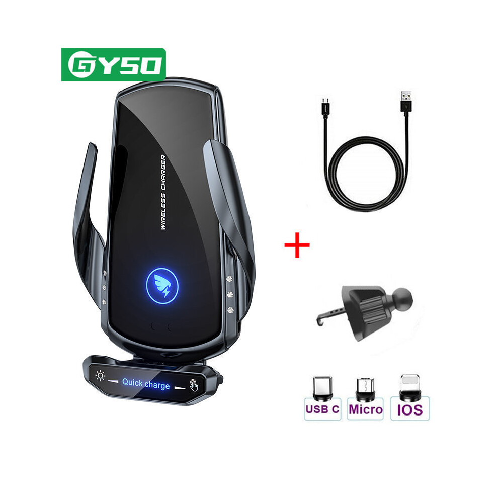 (Black) 20W Wireless Car Charger Iphone 12 13 14 Pro Max Xiaomi Mi 13 12 11 Samsung S10 S20 S21 Phone Black 9319708978599