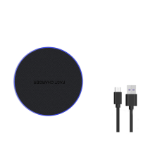 (Black) Wireless Charging Pad iPhone 14 13 12 11 Pro XS Max Induction Qi Fast Wireless Type C Charging