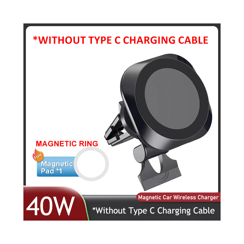 (No Cable) 40W Magnetic Wireless Car Charger Car Fast Charging Station Macsafe Iphone 14 13 12 Pro 9319708980035