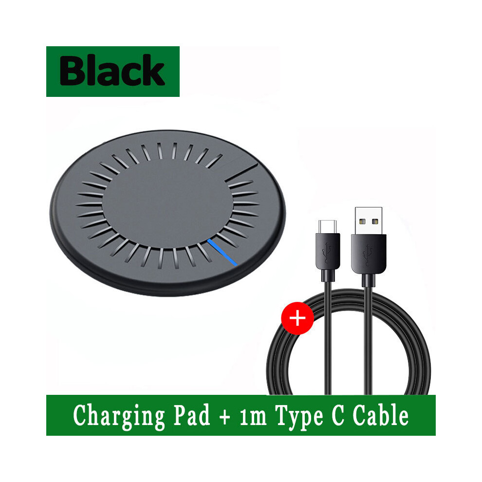 ( With Cable) Wireless Charging Pad For Samsung Galaxy S20 S10 S9 S8 Note Fast Charging Dock Black 9319708980776