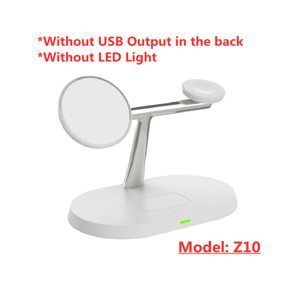 (Z10 ) 30W 5 In 1 Fast Magnetic Wireless Charging Stand For Iphone 13 12 Pro Max Apple Watch White 9319708977783