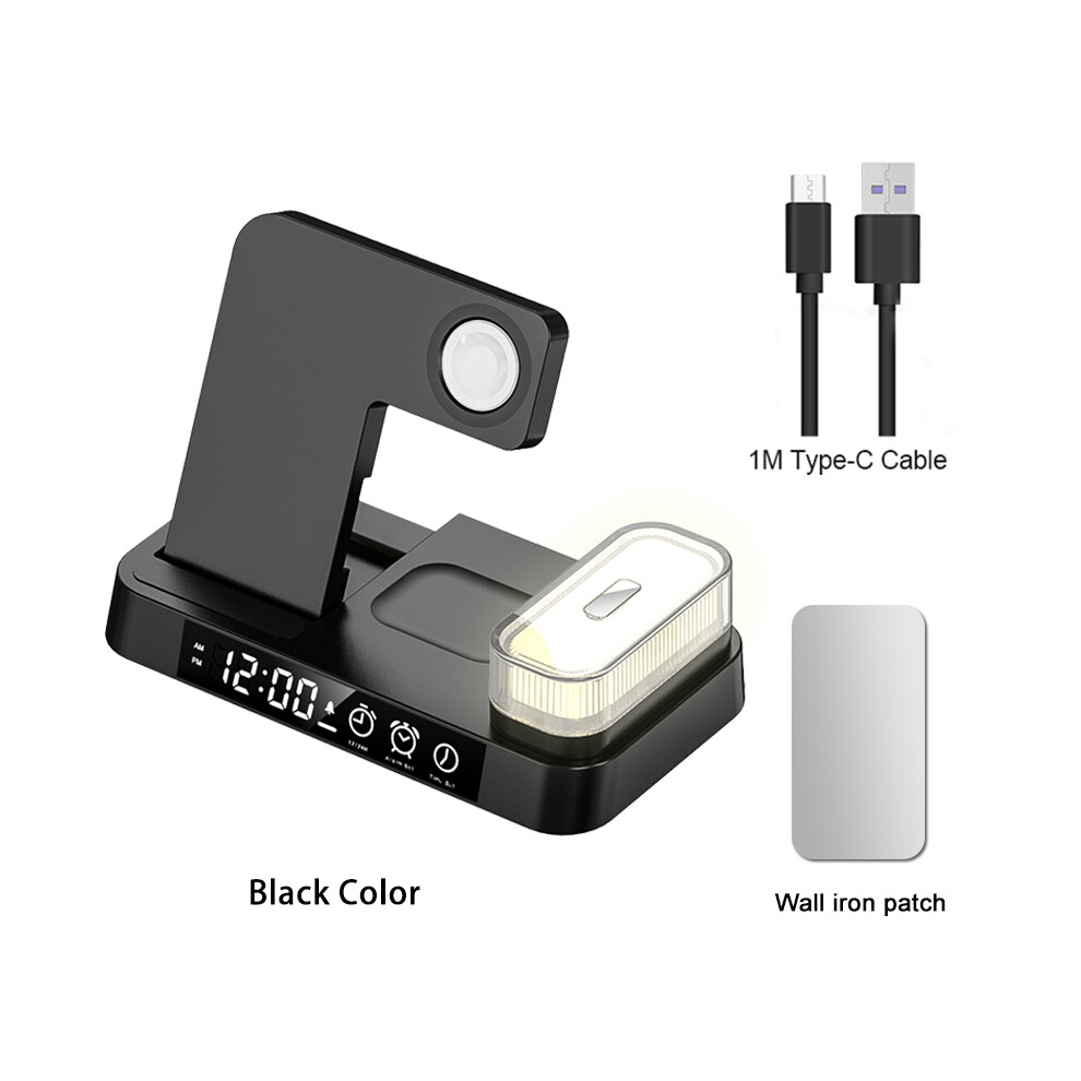 (Black) Wireless Chargers For Iphone 30W 3 In 1 Wireless Charging Stand For Apple Watch Fast Charging Black 9319708980462