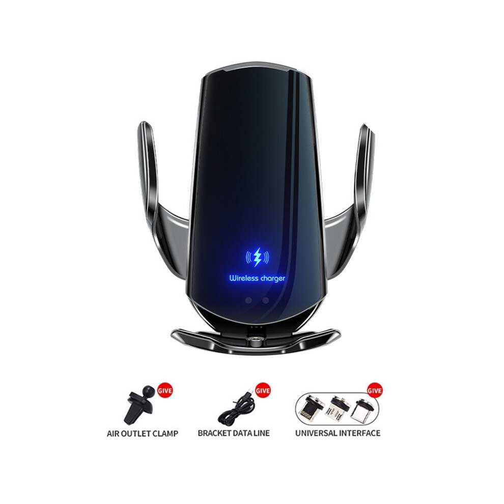(Black) 20W Car Phone Holder Wireless Charger Magnetic Car Quick Charge For Samsung S10 S20 S21 S22 Black 9319708981827
