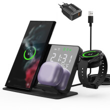 (with EU plug) 4 in 1 wireless charger Samsung Galaxy S23 S22 Ultra Fast Charging Dock Station Galaxy