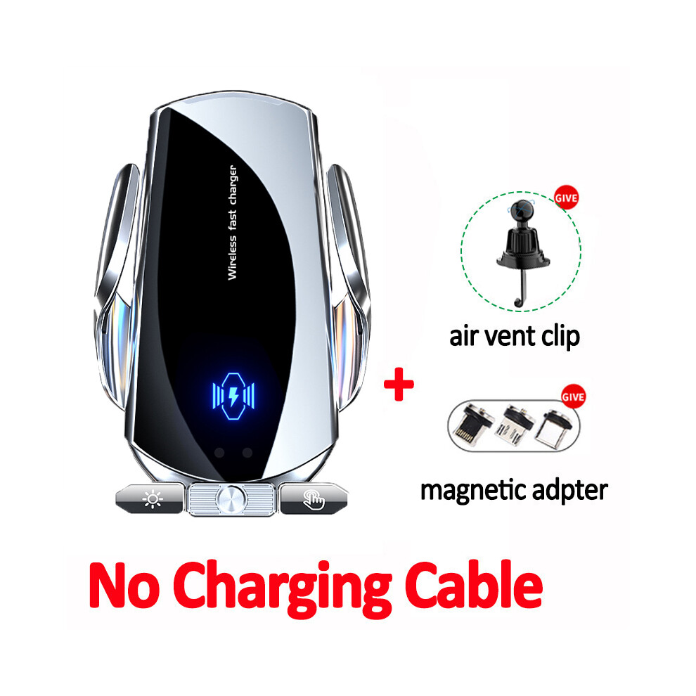 (No Cable ) 20W Fast Wireless Car Charger For Samsung Galaxy Note 20 Note 10 Note 9 S22 S21 S20 Silver 9319708984903