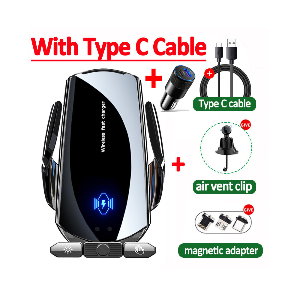 ( Car Charger) 20W Wireless Fast Car Charger For Samsung Galaxy Note 20 Note 10 Note 9 S22 S21 Black 9319708984941