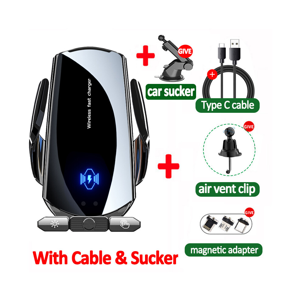 ( With Stick) 20W Wireless Fast Car Charger For Samsung Galaxy Note 20 Note 10 Note 9 S22 S21 S20 Black 9319708984972