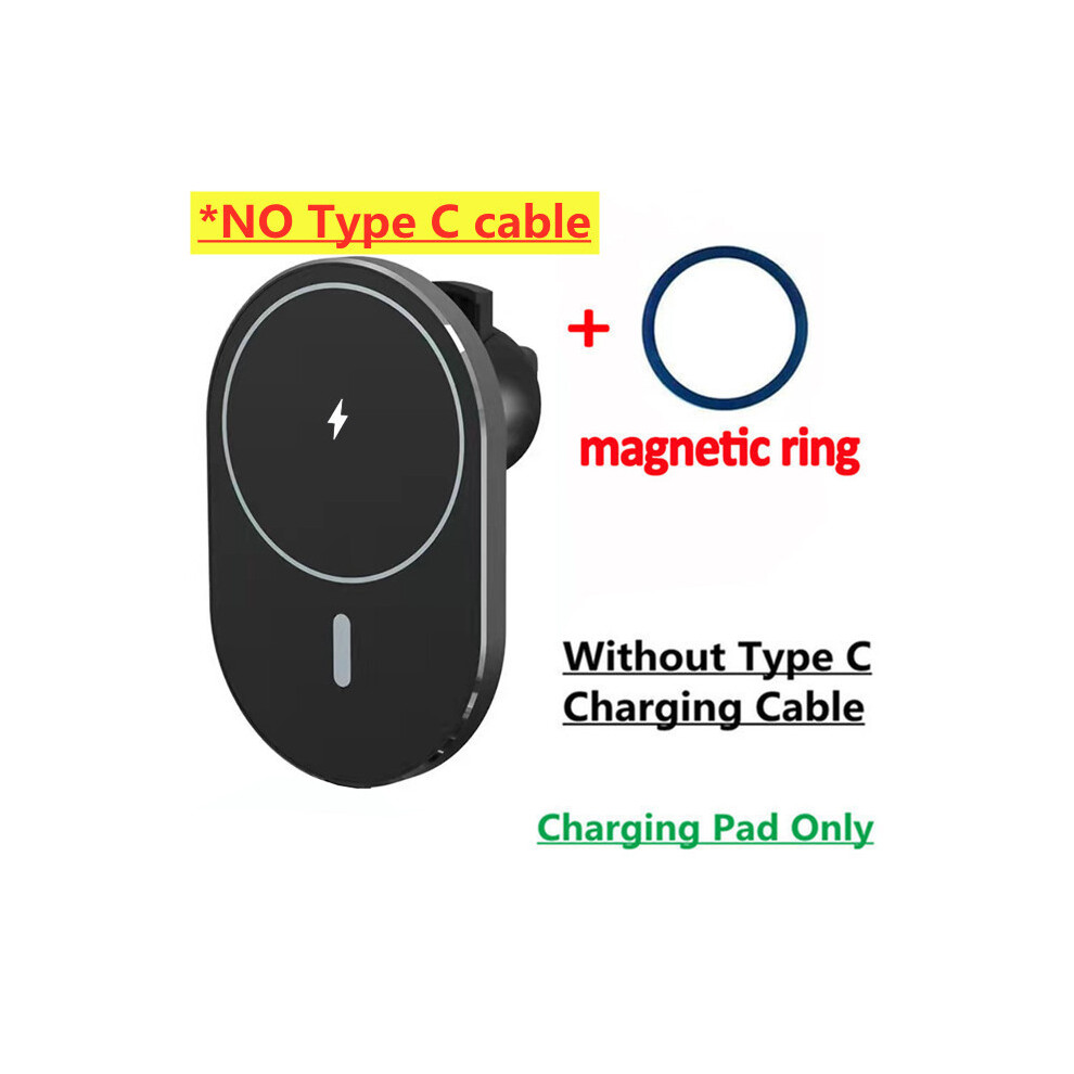 ( No Cable)200W Magnetic Car Wireless Chargers Qi Phone Charger Wireless Air Vent Black 9319708985863