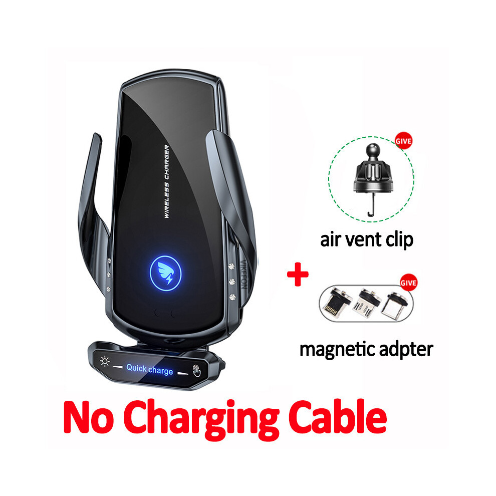 ( No Cable) 15W Wireless Car Charger For Iphone 12 13 14 Pro Max Xiaomi Mi 12 11 Samsung S10 S20 Black 9319708986303