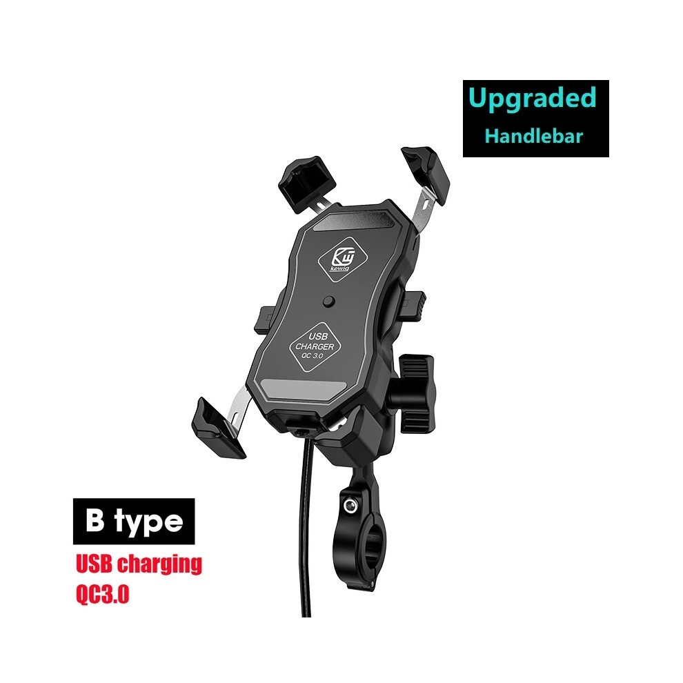 (Usb Charging Handle)2022 Upgraded Motorcycle Phone Holder 15W Wireless Charger Usb Qc3.0 Quick Charge 9319708988970