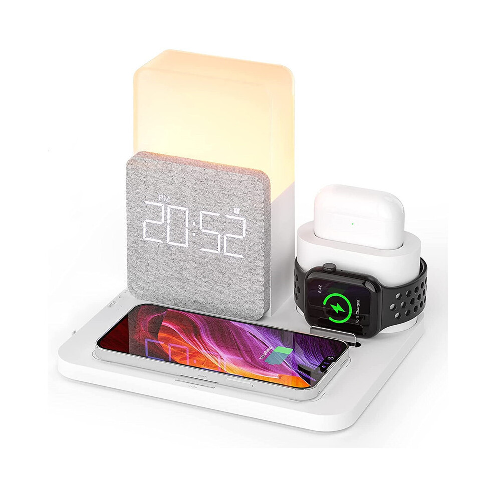 (White) 15W Wireless Charging Station 2024 Upgraded Docking Station For Iphone 13 14 Airpot Iwatch White 9319708989250