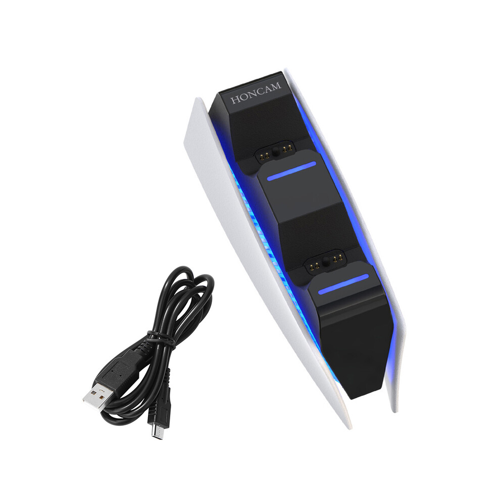 (Type A )Dual Quick Charger For Ps5 Type-C Dualsense Charging Station Dual Charging Docking Station White 9319708989939