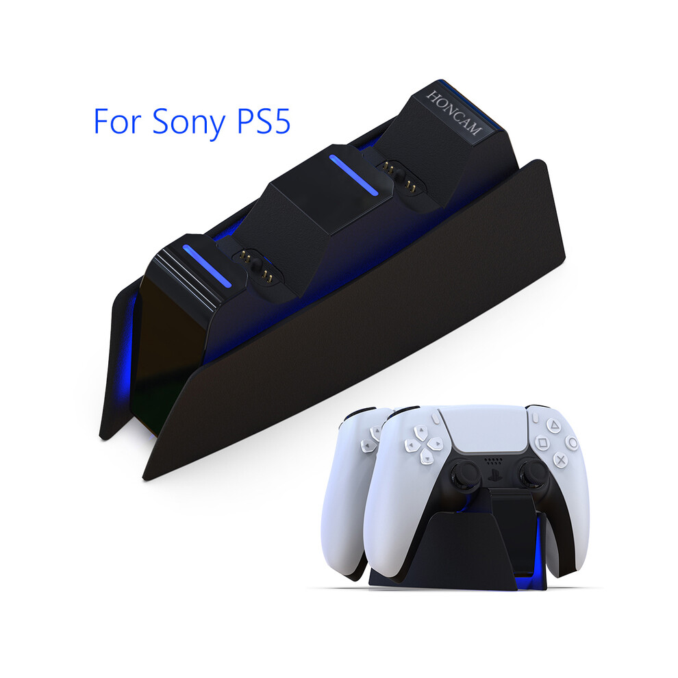 (Type A )Dual Fast Charger For Ps5 Type-C Dualsense Charging Station Dual Charging Docking Station Black