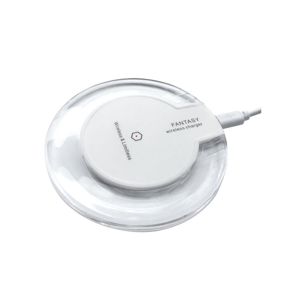 (Plastic 5W ) Wireless Fast Charging Pad For Samsung Note Huawei Xiaomi 100W Wireless Charger White 9319708990829