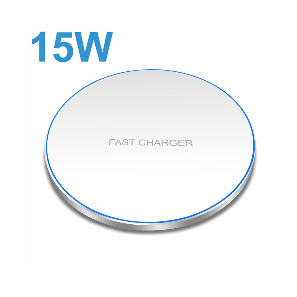 (15W ) Wireless Fast Charger Iphone 14 13 12 Pro Max 11 Xs Xr X 8 Usb C 30W Fast Induction Charging White 9319708991628