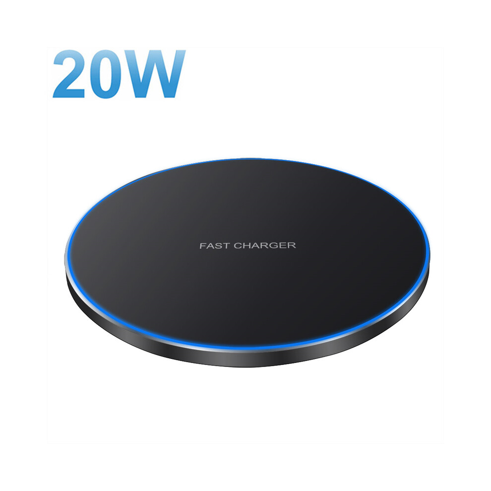 (20W ) Wireless Fast Charger Iphone 14 13 12 Pro Max 11 Xs Xr X 8 Usb C 30W Fast Induction Charging Black 9319708991642