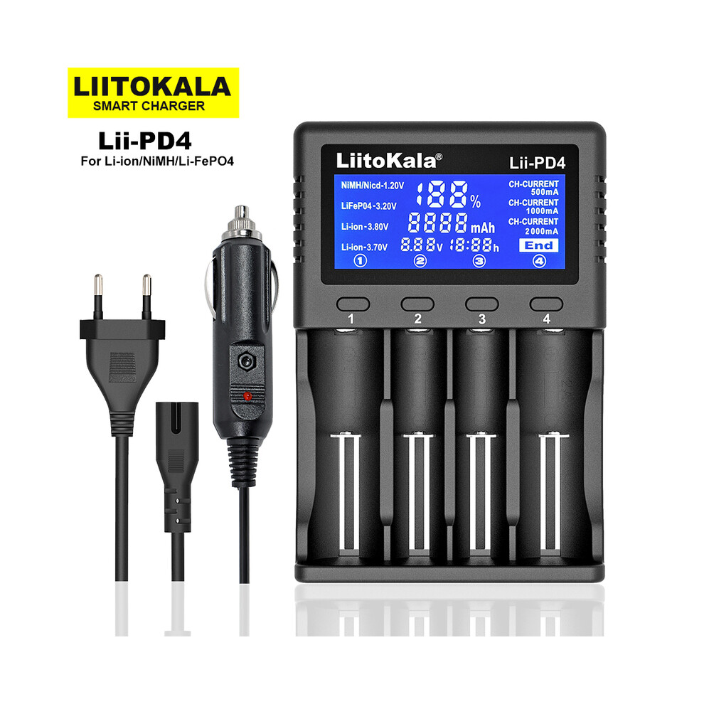 (Lii-Pd4 Full Se)Lii-S8 Lii-Pd4 Li-Ion 3.7V Nimh 1.2V Li-Fepo4 3.2V Imr 3.8V For Model 18650 26650 9319708991949