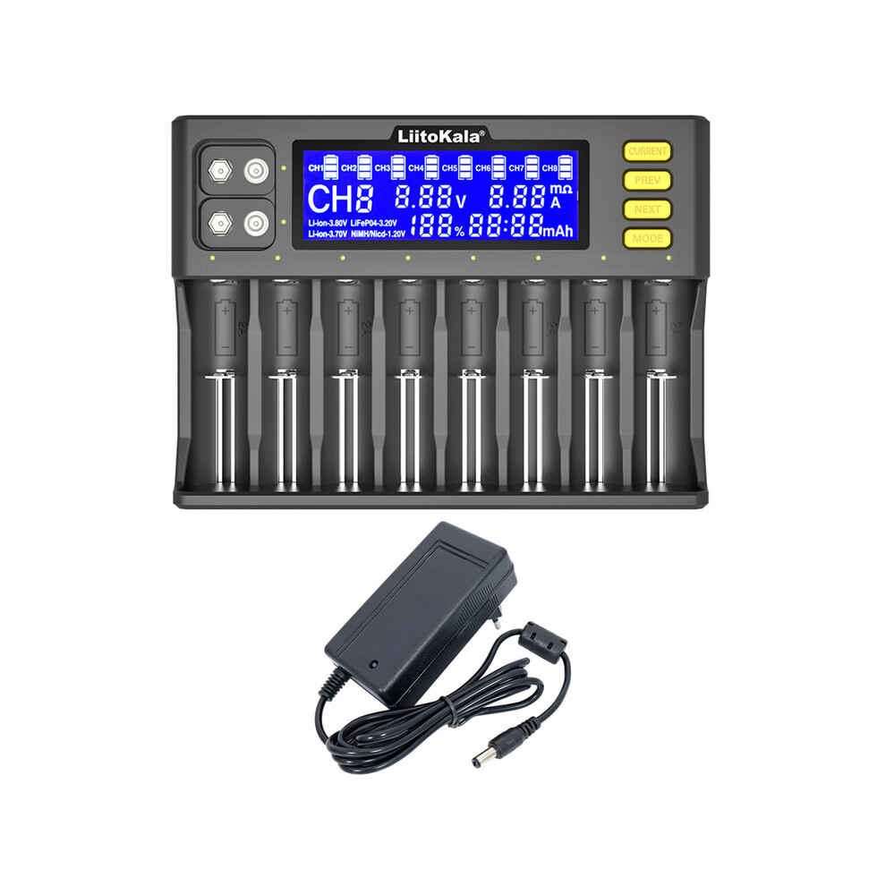 (Lii-S8 And Adapter)Lii-S8 Lii-Pd4 Li-Ion 3.7V Nimh 1.2V Li-Fepo4 3.2V Imr 3.8V For Model 18650 26650 9319708991956